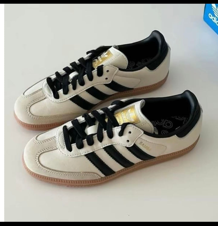 adidas Samba OG 'Cream White Sand Strata' Women's - Perfect for Casual Footwear Walking Shoes Trainer Leather Girl Sneaker Runner Training Athletic Running