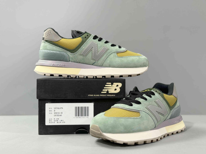 New Balance 574 Legacy Stone Island Light Green - SleekGait