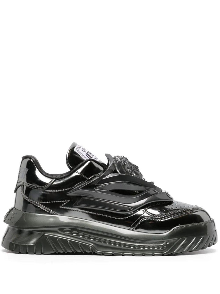 Versace Odissea metallic-effect sneakers - SleekGait