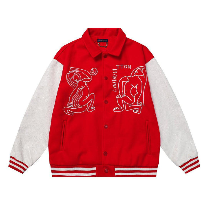 Louis Vuitton Varsity Jacket Red - SleekGait