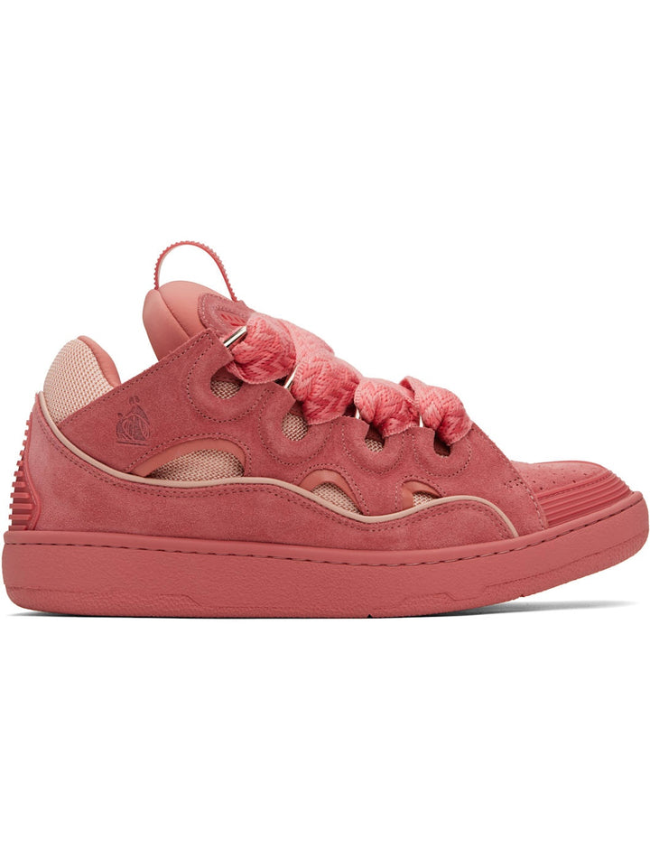 Pink Curb Leather Sneakers