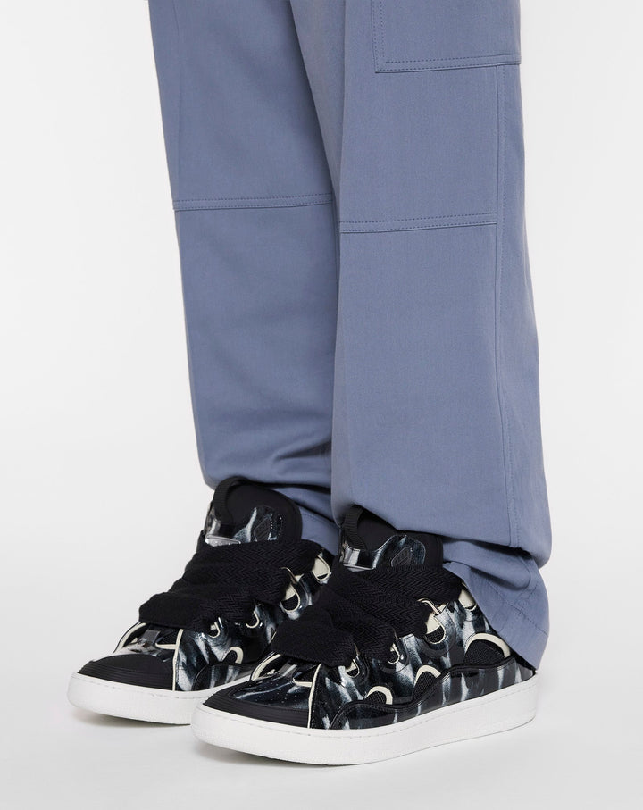 CURB LEATHER SNEAKERS WITH SPARKLES