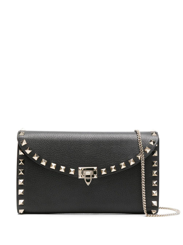 VALENTINO GARAVANI Mini Rockstud Leather Handbag with Detachable Shoulder Strap - SleekGait