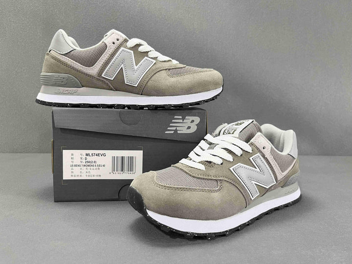 New Balance 574 Grey White - SleekGait