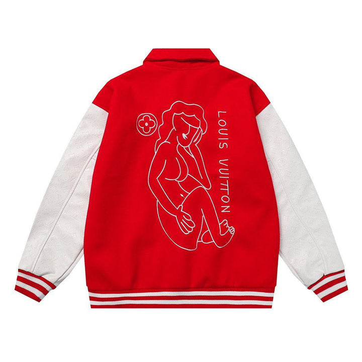 Louis Vuitton Varsity Jacket Red - SleekGait