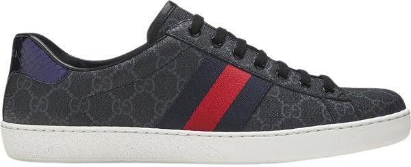 Ace Supreme GG Guccissima Logo Web Stripe Flat Sneakers - SleekGait