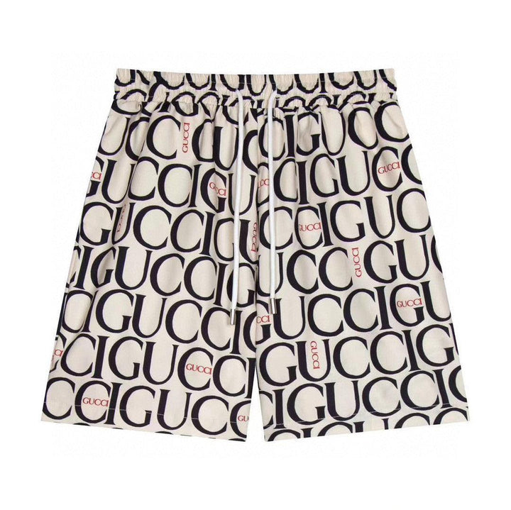 Maxi Gucci Print Fabric Short 'Beige' - SleekGait