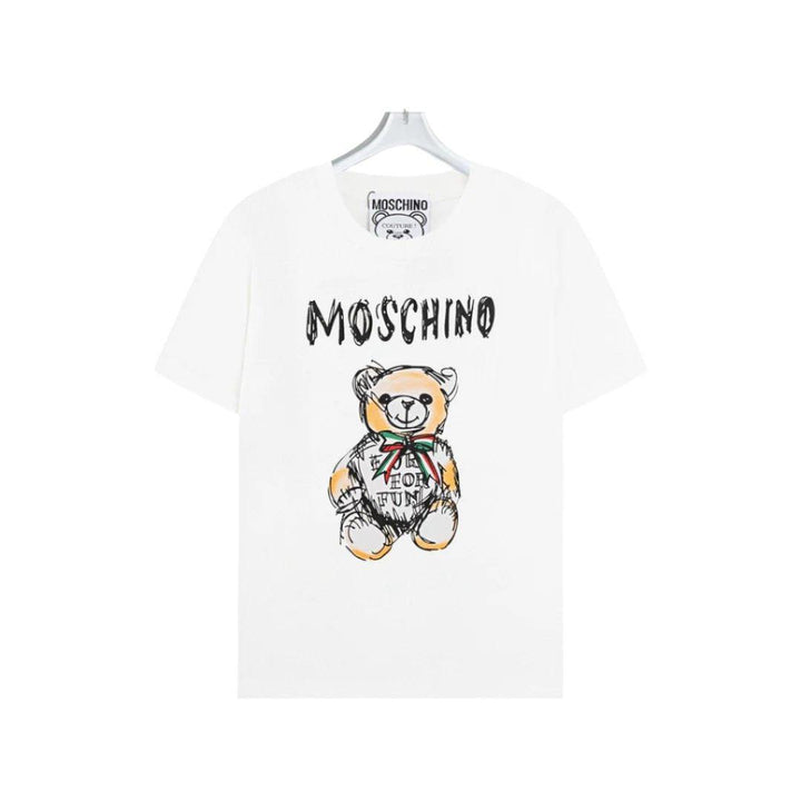 Moschino Teddy Bear T-Shirt Without Collar 'White' - SleekGait