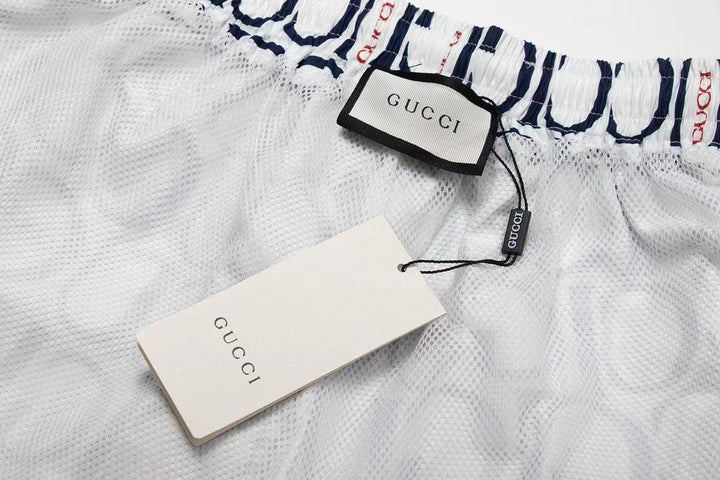 Maxi Gucci Print Fabric Short 'Blue' - SleekGait