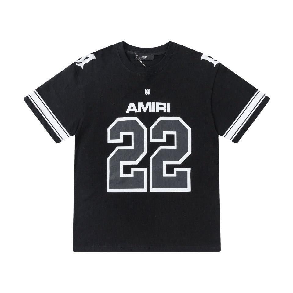 Amiri 22 Black T-Shirt Without Collar - SleekGait