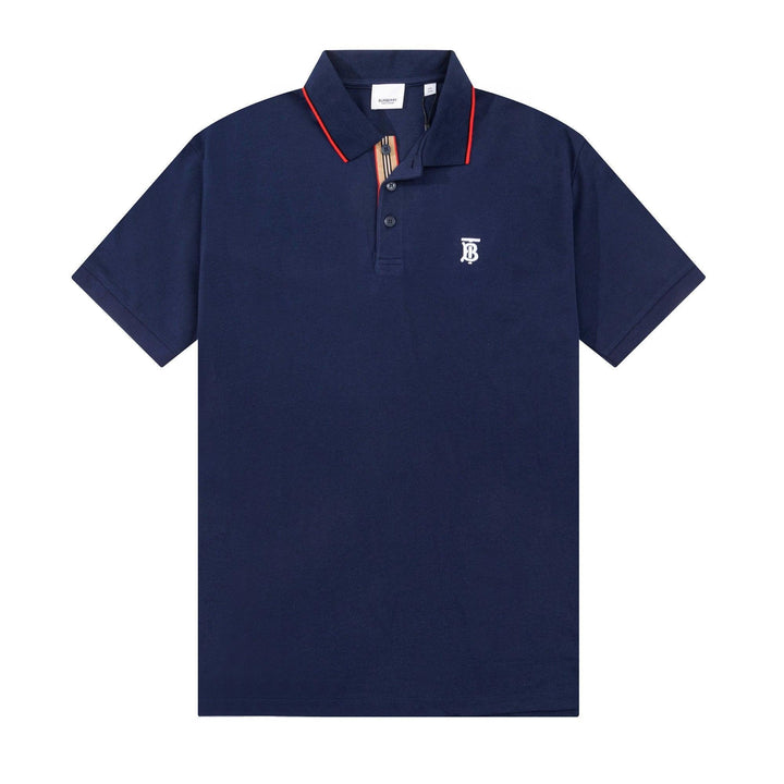 Burberry Blue T-Shirt With Collar - SleekGait