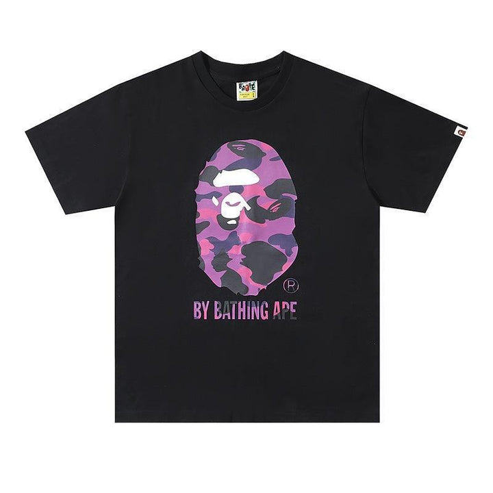 Bathing Ape Black T-Shirt without Collar - SleekGait