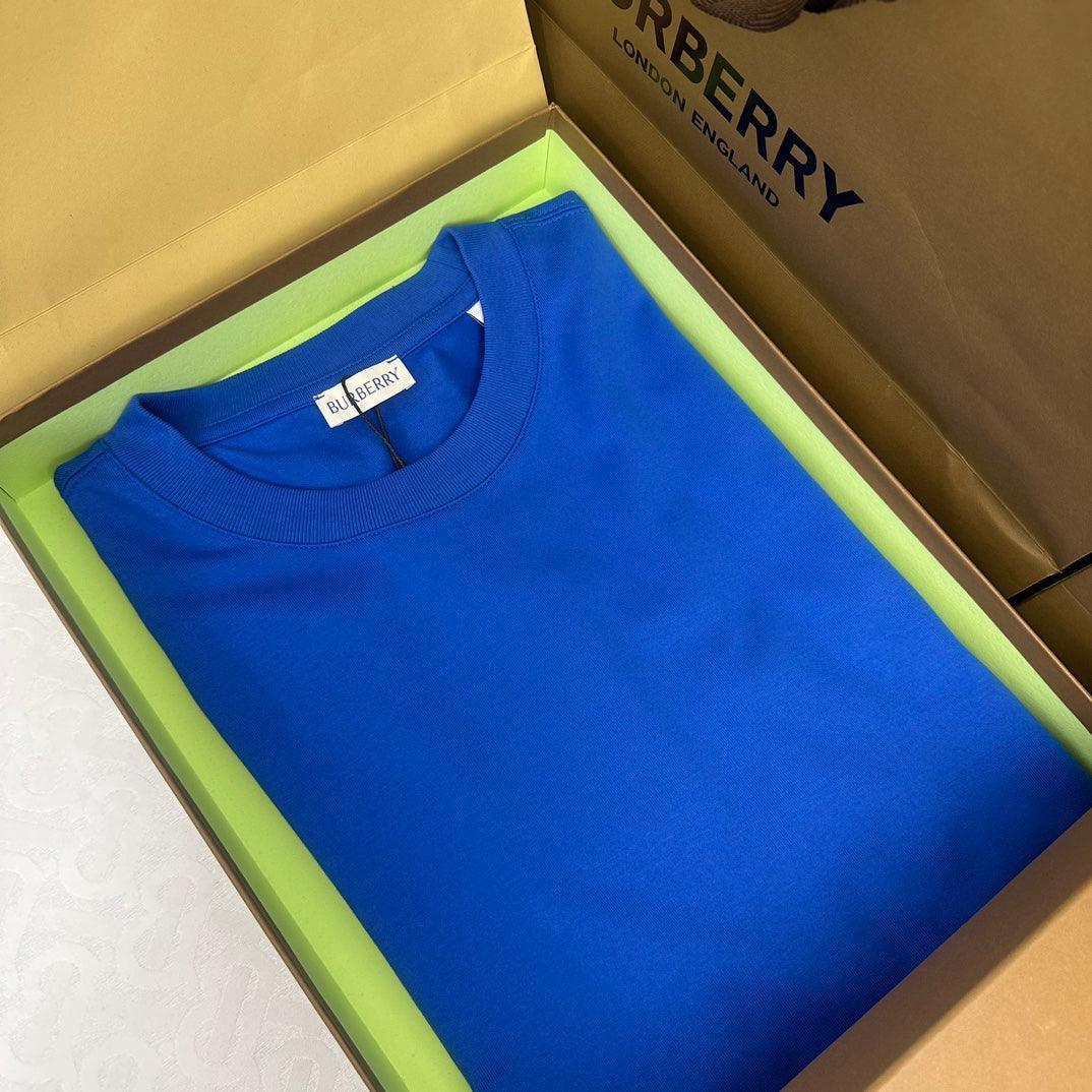 Burberry Blue T-Shirt Without Collar - SleekGait