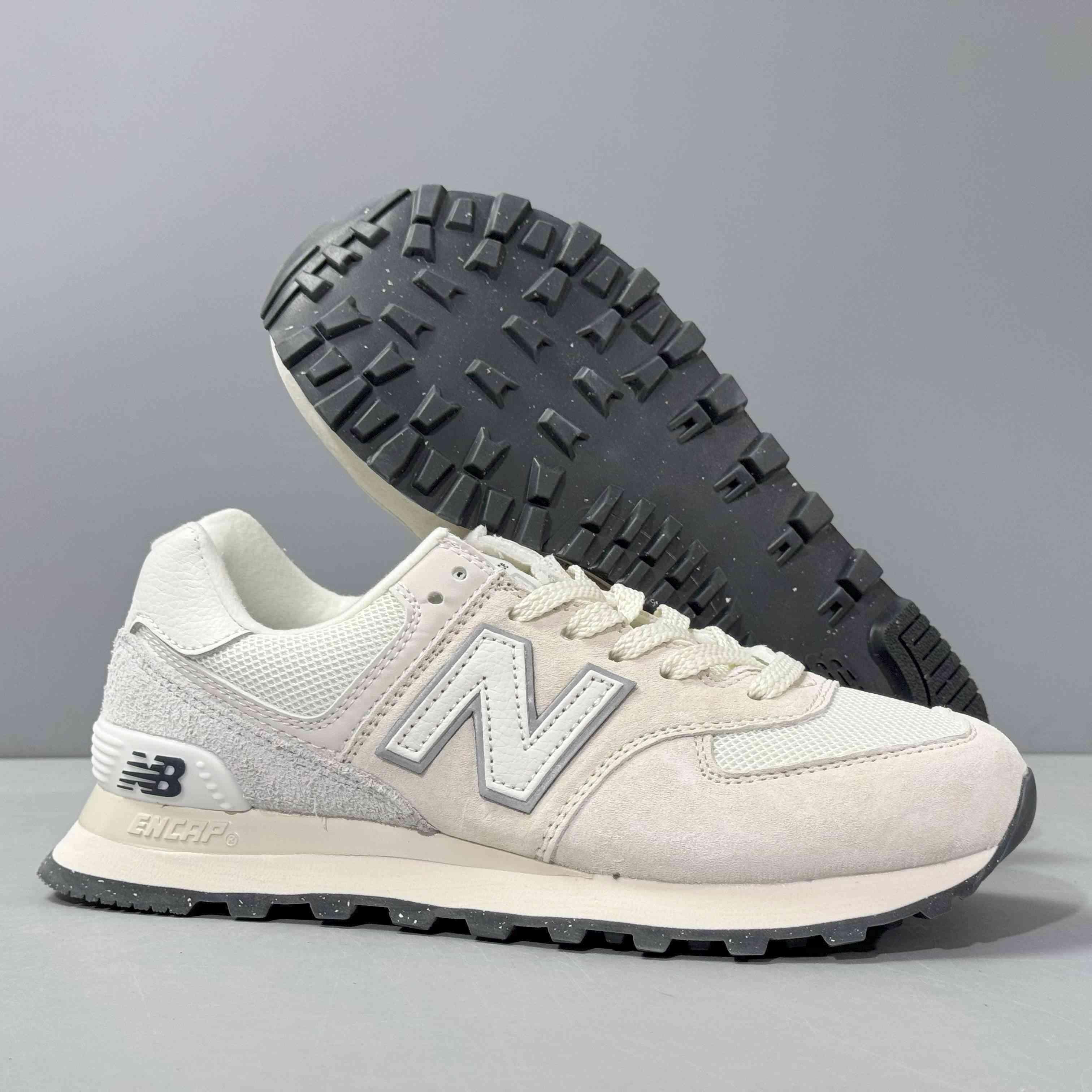 New Balance 574 'Beige White' - SleekGait