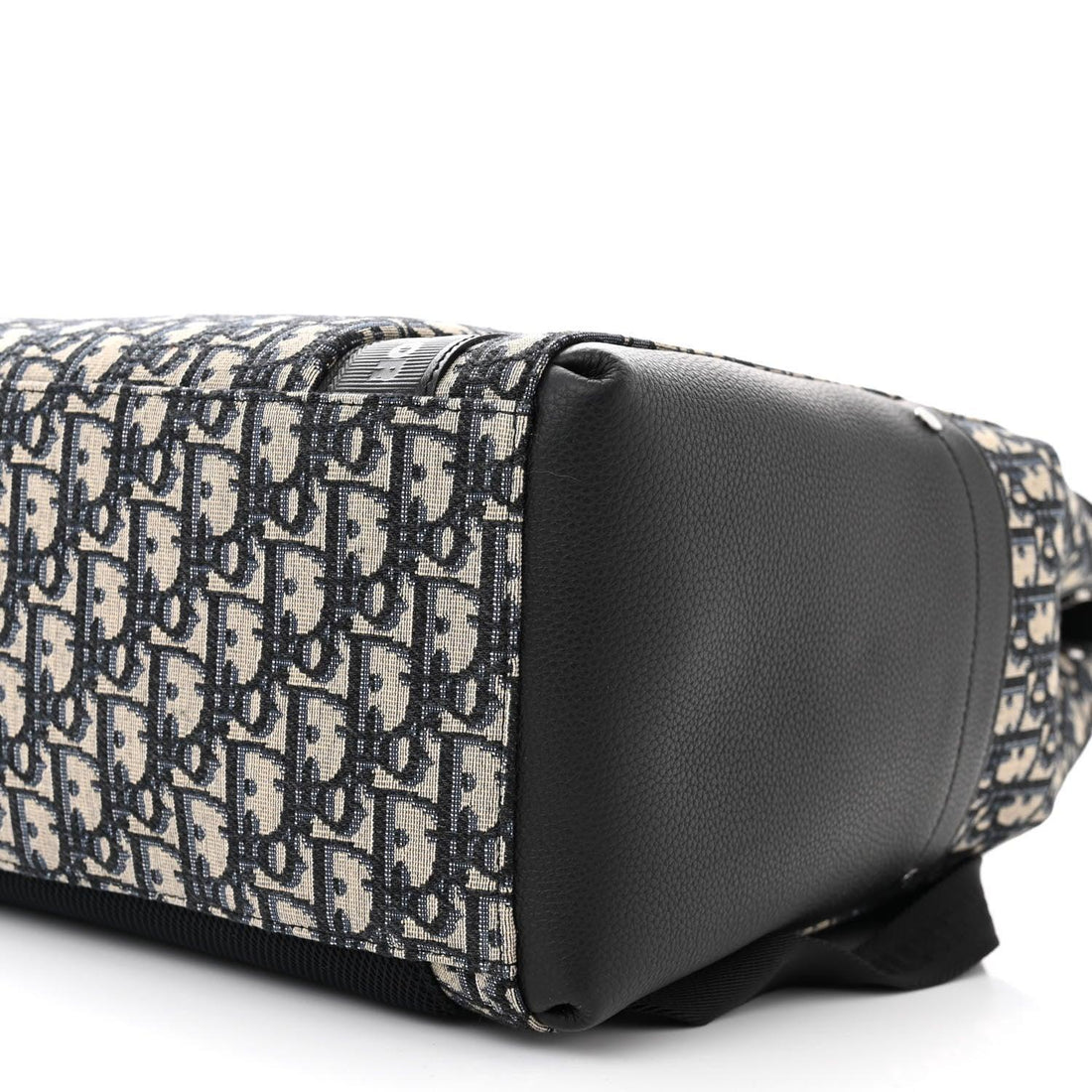 Christian Dior Oblique Jacquard Grained Calfskin Saddle Backpack With Flap - SleekGait