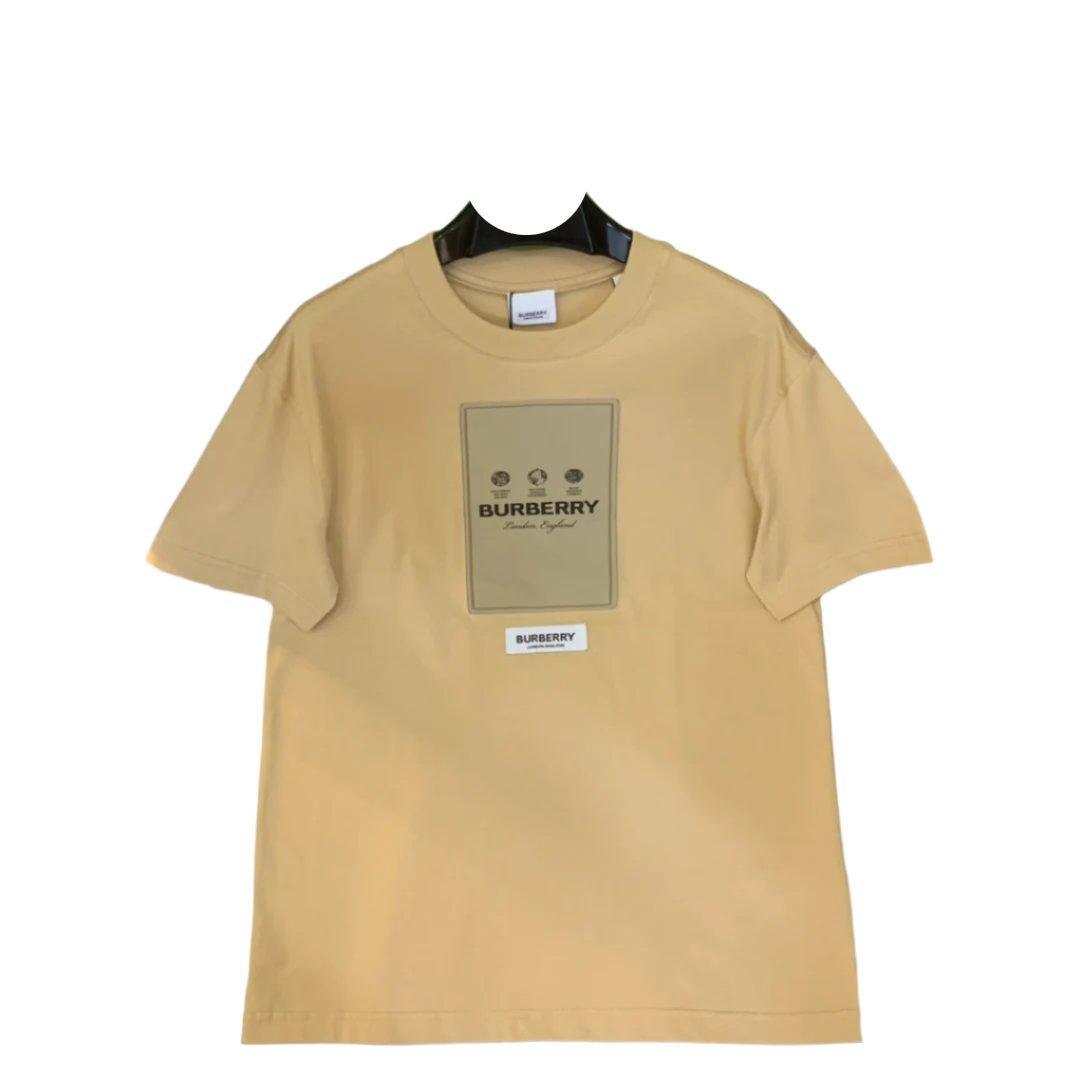 Burberry Beige T-Shirt Without Collar - SleekGait