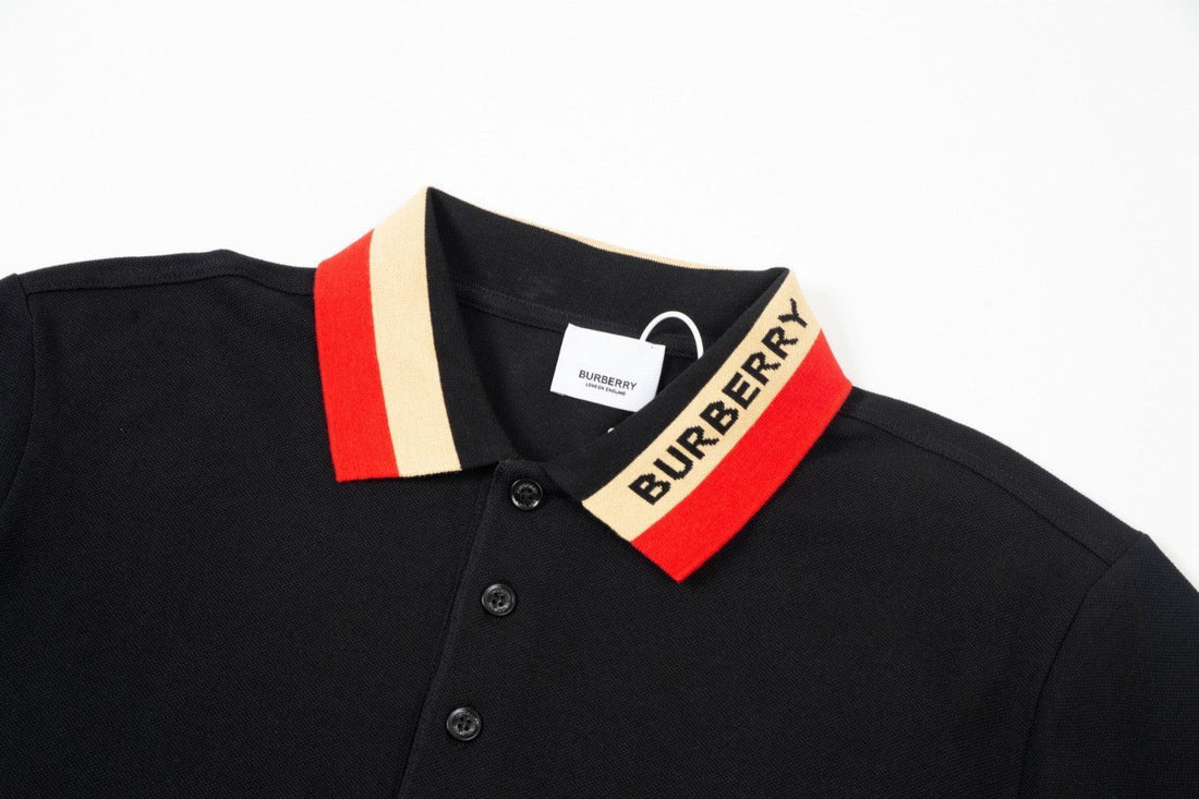 Burberry Black T-Shirt With Collar - SleekGait