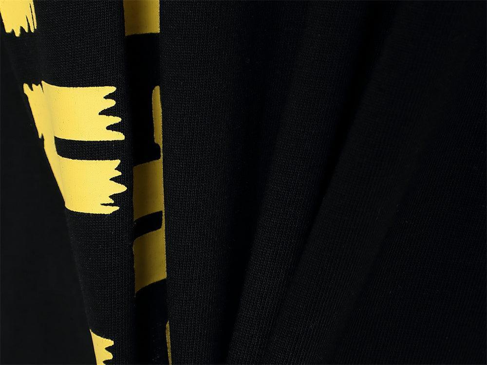 Fendi T-Shirt without Collar 'Black-Yellow' - SleekGait