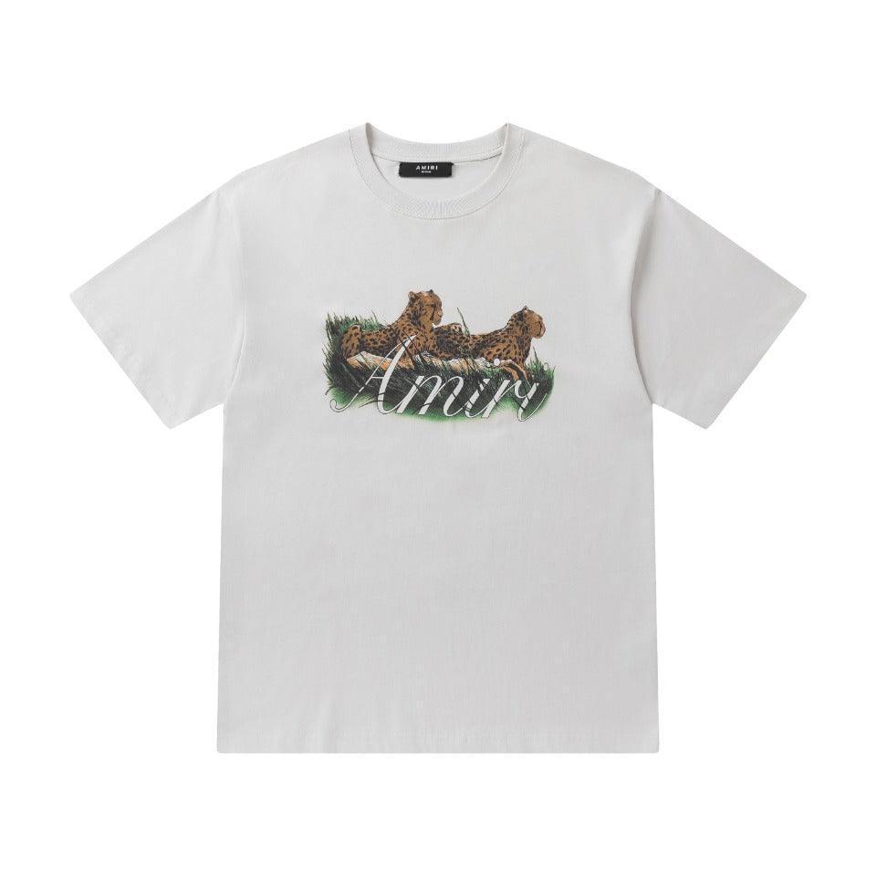 Amiri Tiger White T-Shirt Without Collar - SleekGait