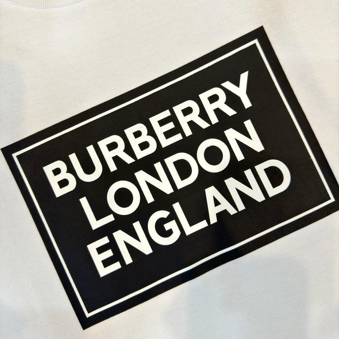 Burberry White T-Shirt Without Collar - SleekGait