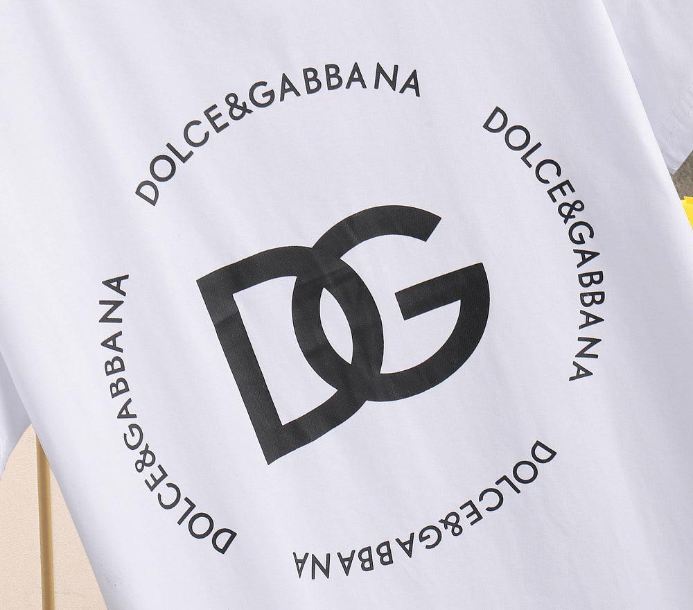 Dolce & Gabbana T-Shirt Without Collar 'White & Black' - SleekGait