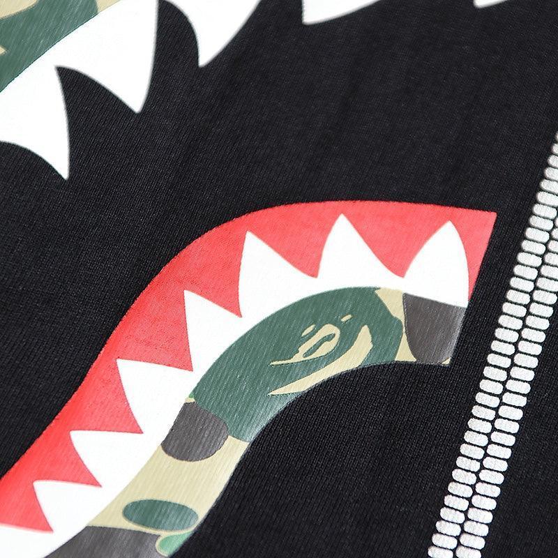 BATHING APE Black T-SHORT SLEEVE TEE 1ST CAMO SHARK TEE - SleekGait