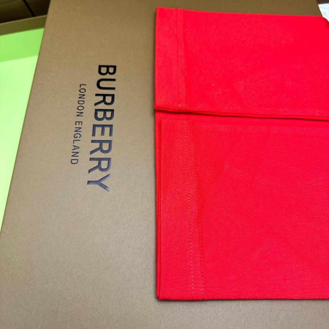 Burberry Red T-Shirt Without Collar - SleekGait