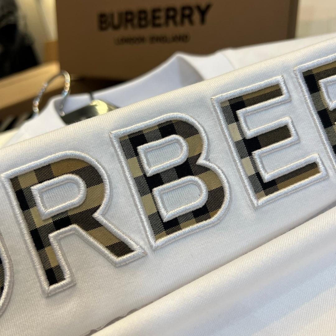 Burberry T-Shirt Without Collar 'White & Gold' - SleekGait