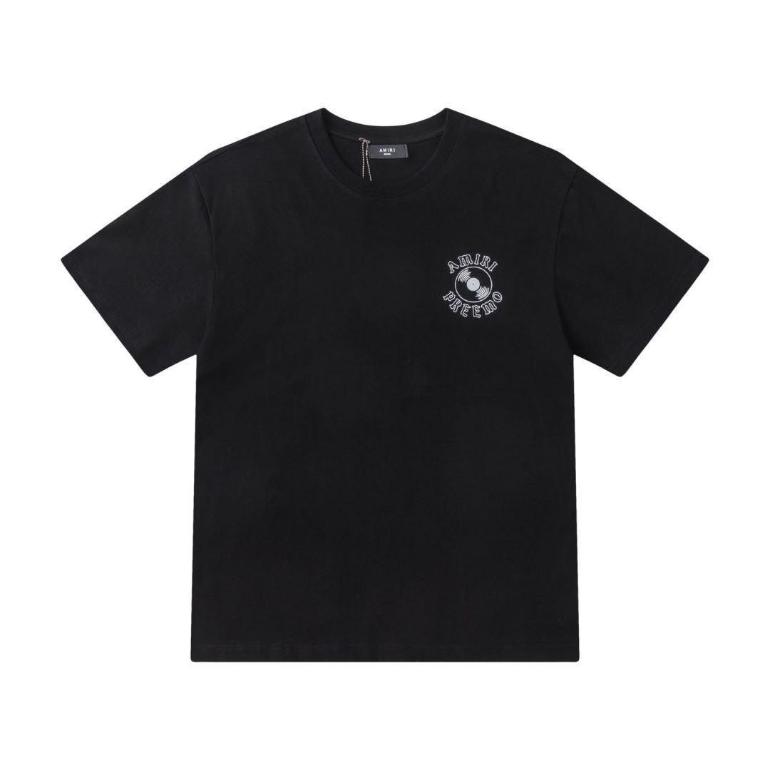 Amiri Black T-Shirt Without Collar - SleekGait