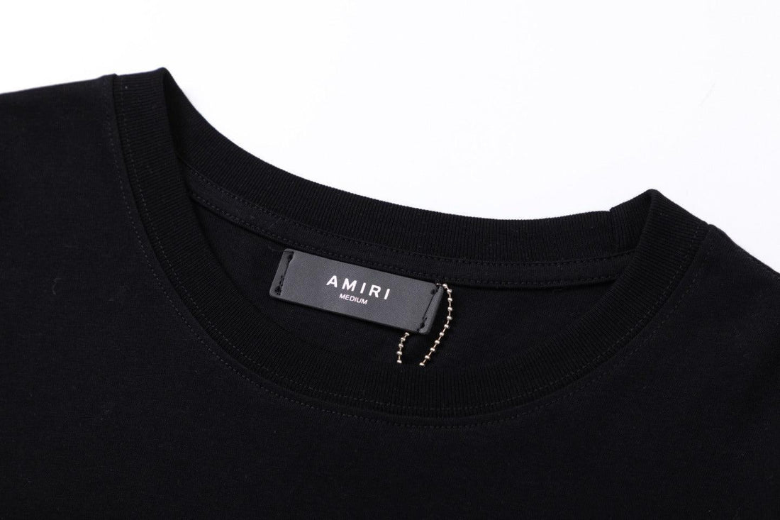 Amiri Black T-Shirt Without Collar - SleekGait