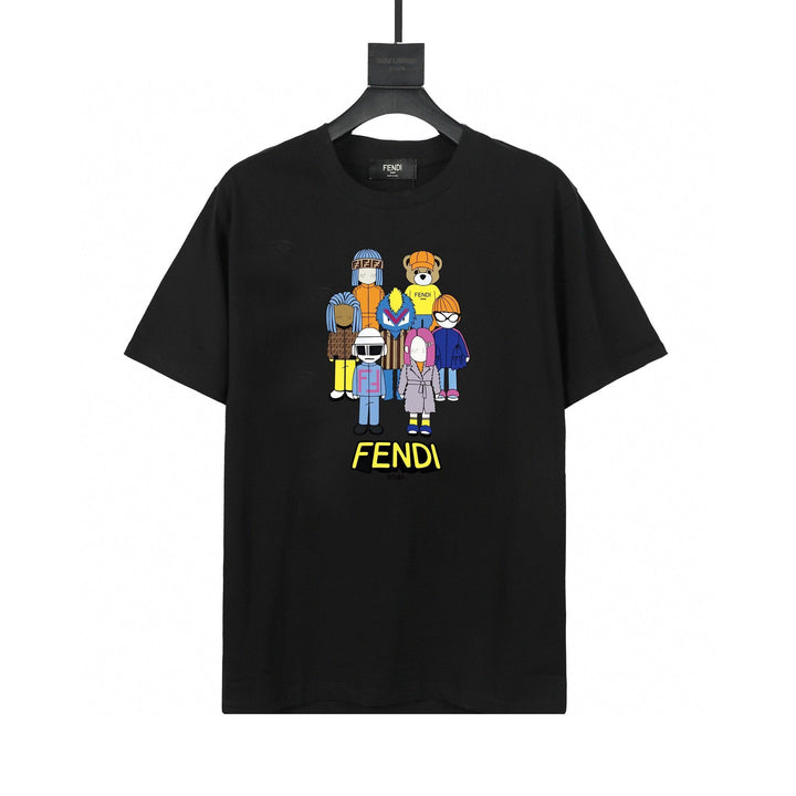 Fendi T-Shirt without Collar 'Black' - SleekGait