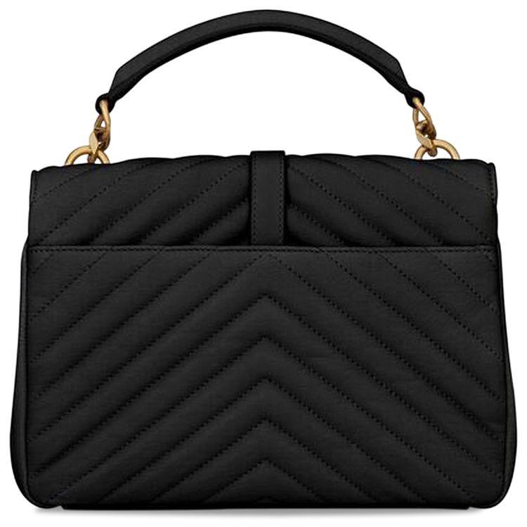 SAINT LAURENT MEDIUM COLLEGE SHOULDER BAG 'BLACK' - SleekGait