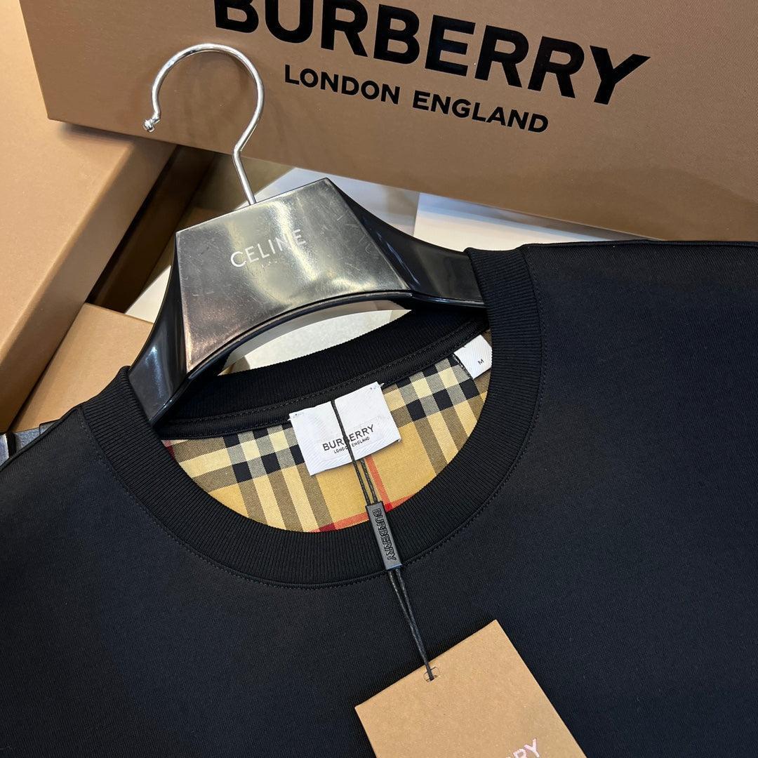 Burberry T-Shirt Without Collar 'Black & Beige' - SleekGait