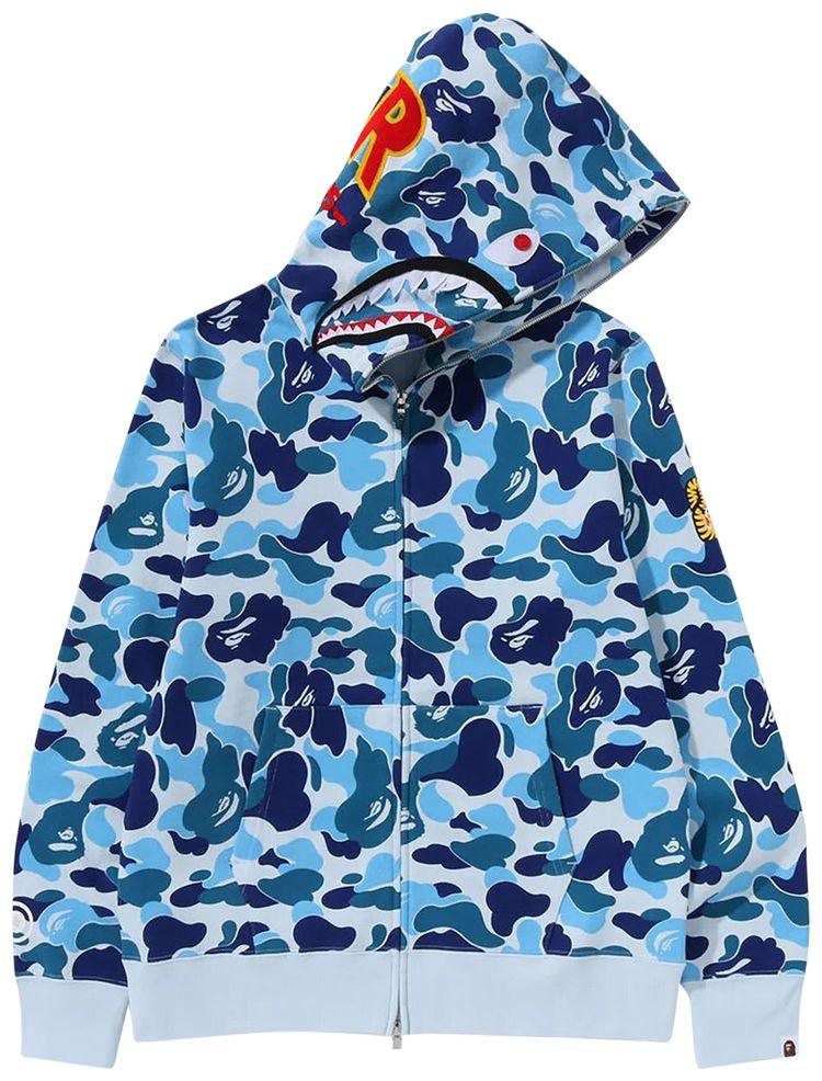 BAPE ABC CAMO SHARK FULL ZIP HOODIE 'BLUE' - SleekGait