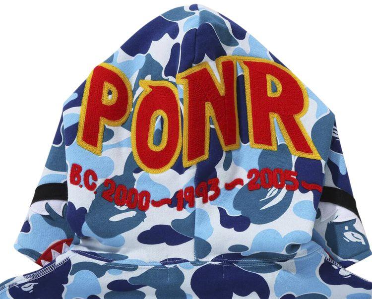 BAPE ABC CAMO SHARK FULL ZIP HOODIE 'BLUE' - SleekGait