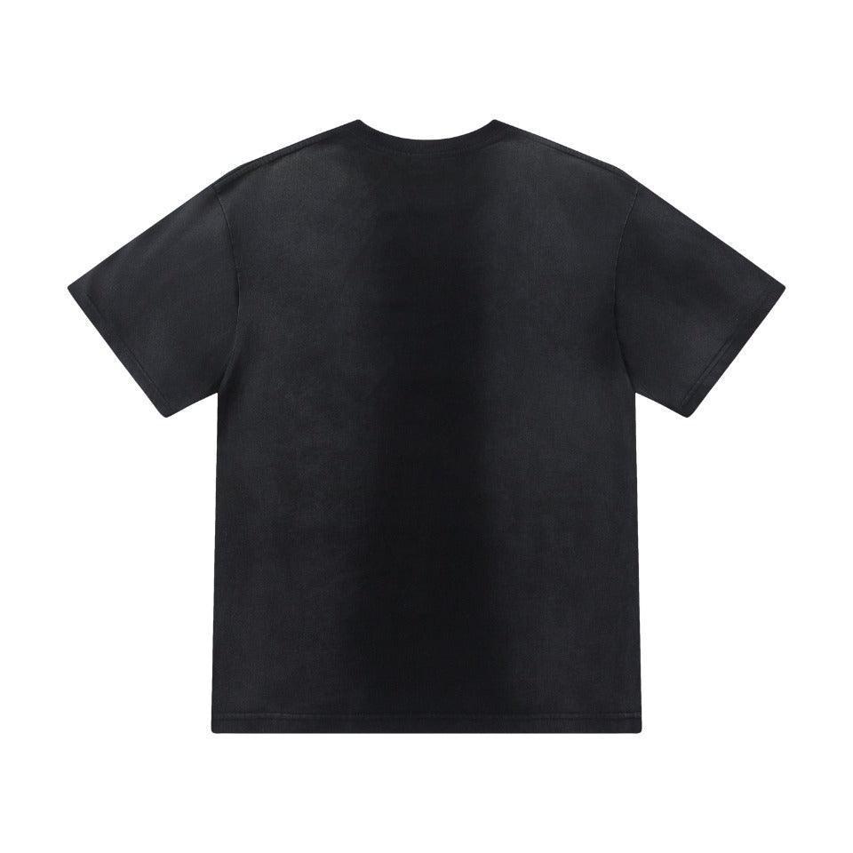 Amiri Faded Black T-Shirt Without Collar - SleekGait