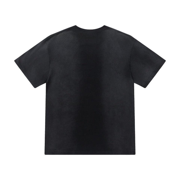 Amiri Faded Black T-Shirt Without Collar - SleekGait