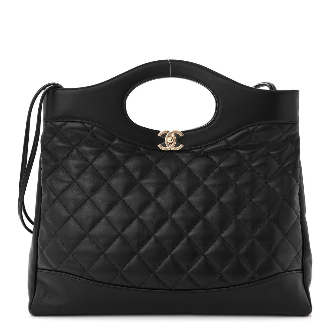 Chanel Shiny Crumpled Calfskin Quilted Mini 31 Shopping Bag - SleekGait