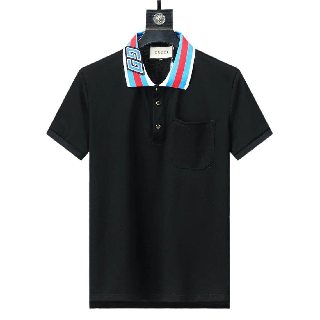 Gucci Black T-shirt with a collar - SleekGait