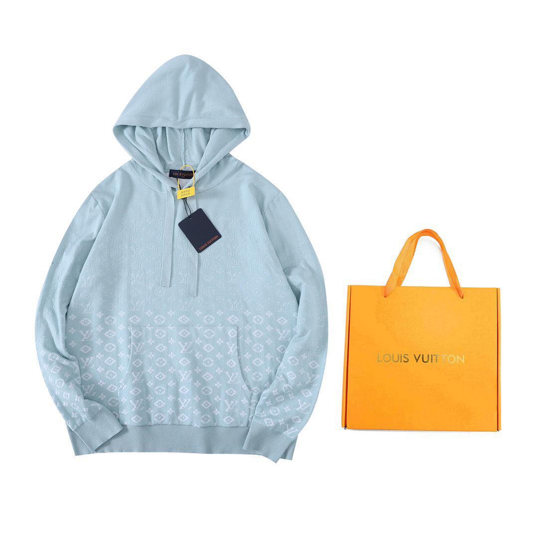 Louis Vuitton Sky Blue Monogram Hoodie - SleekGait