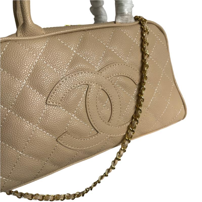 Chanel Timeless CC Bowler Bag Quilted Caviar Small