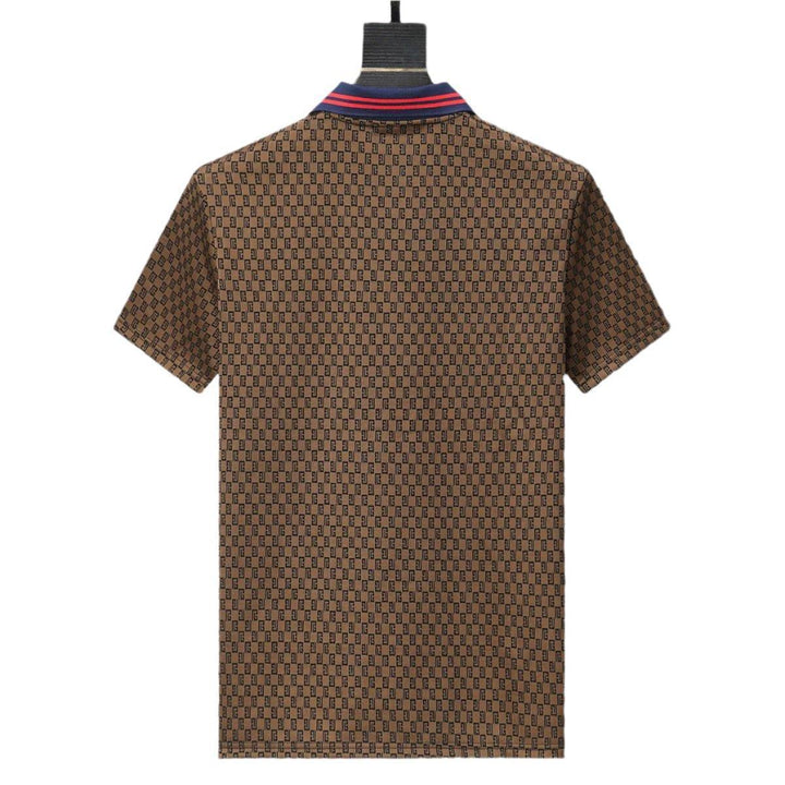 Gucci Brown T-shirt with a collar - SleekGait