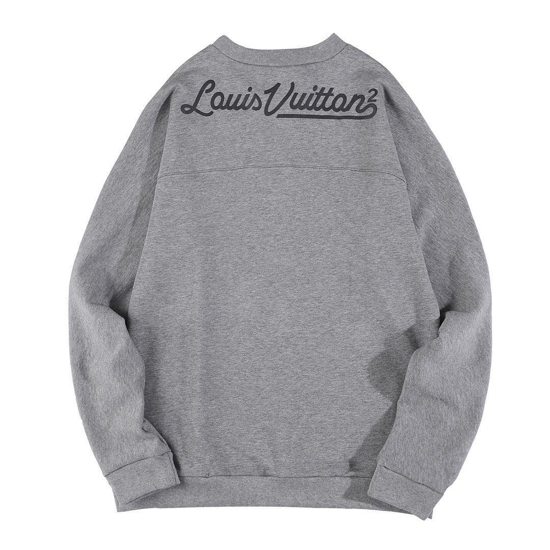 Louis Vuitton x Nigo Printed Heart Sweatshirt Light Grey - SleekGait