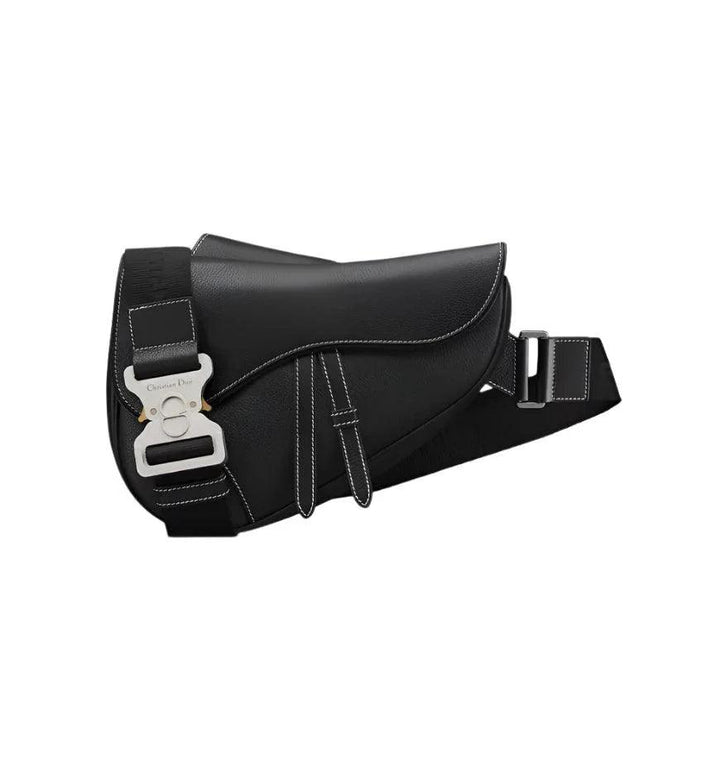 Dior Saddle Bag Black Grained Calfskin - SleekGait