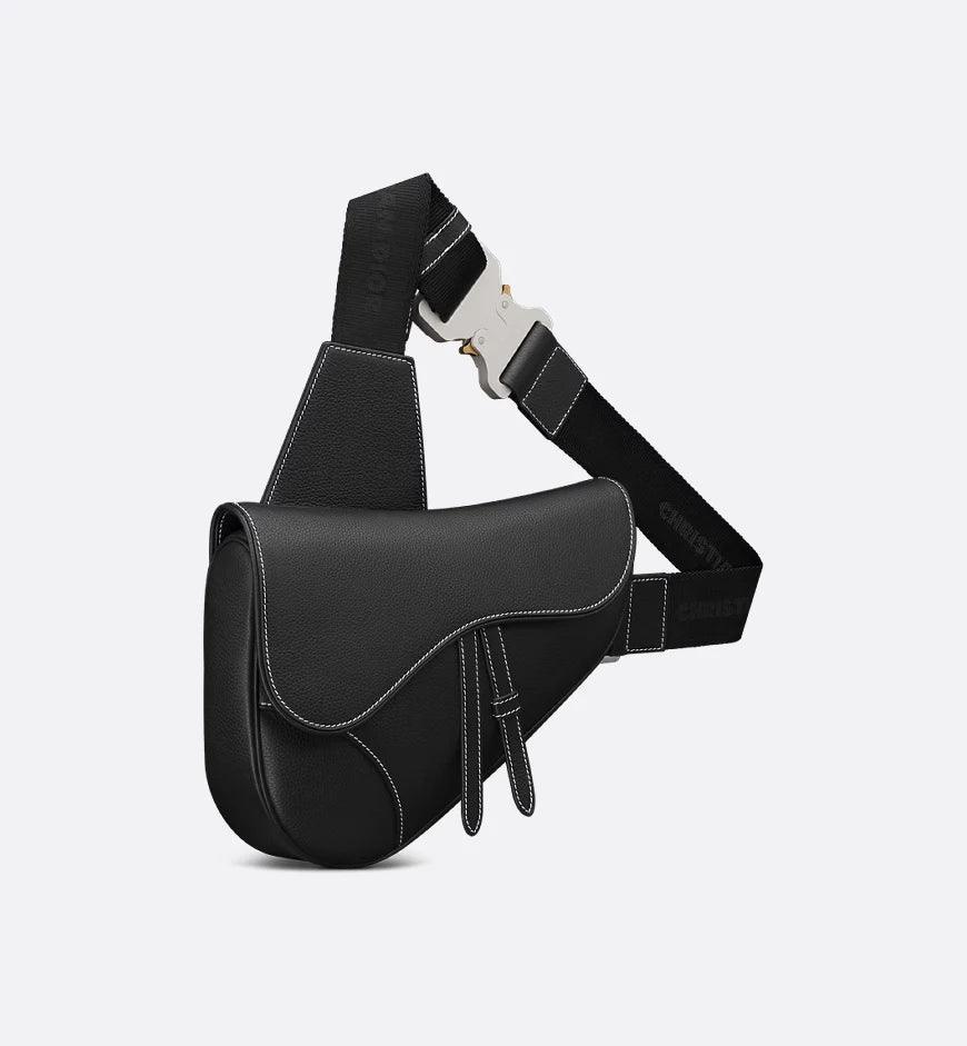 Dior Saddle Bag Black Grained Calfskin - SleekGait