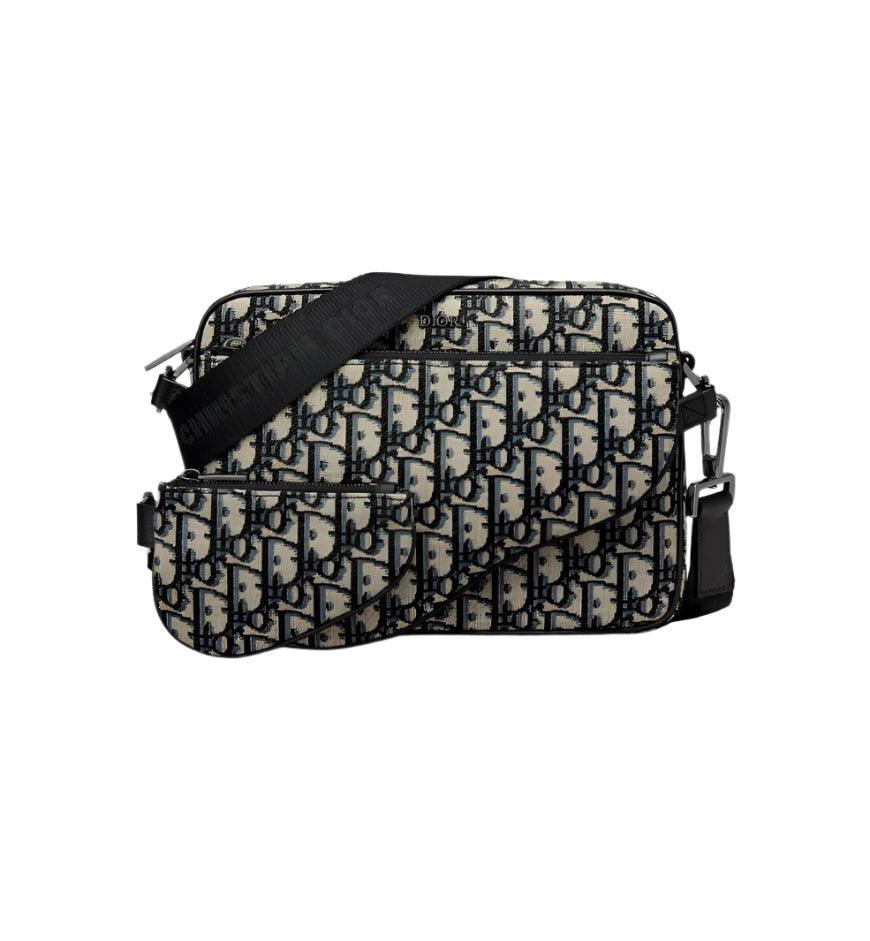 Dior Saddle Triple Pouch Black Dior Oblique Jacquard - SleekGait