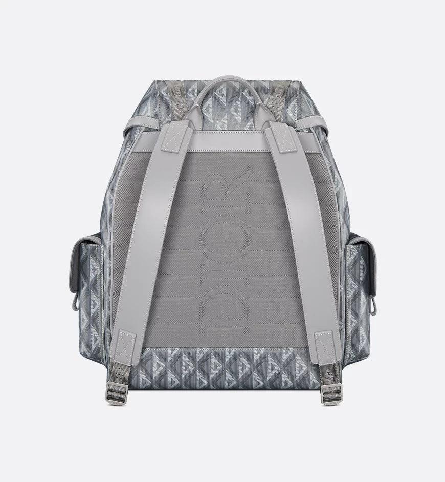 Dior Gray Coated Cotton Canvas with CD Diamond Print and Dior Gray Smooth Calfskin - SleekGait