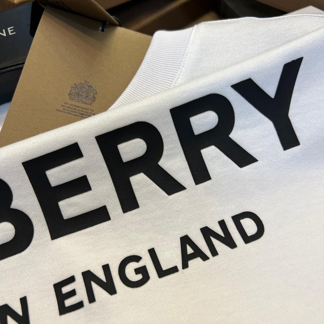 Burberry T-Shirt Without Collar 'White & Black' - SleekGait