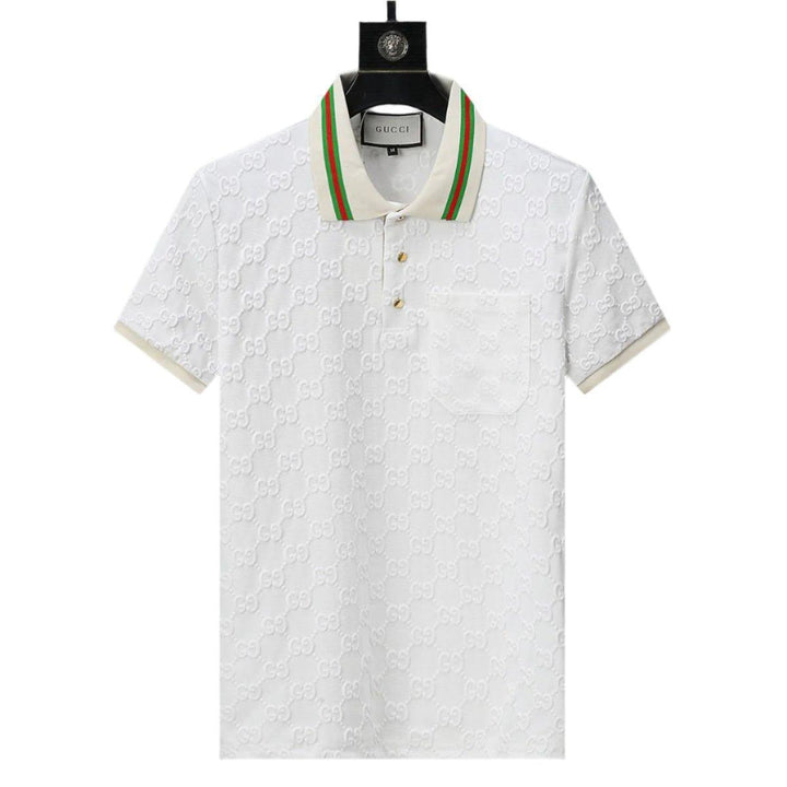 Gucci White T-shirt with a collar - SleekGait