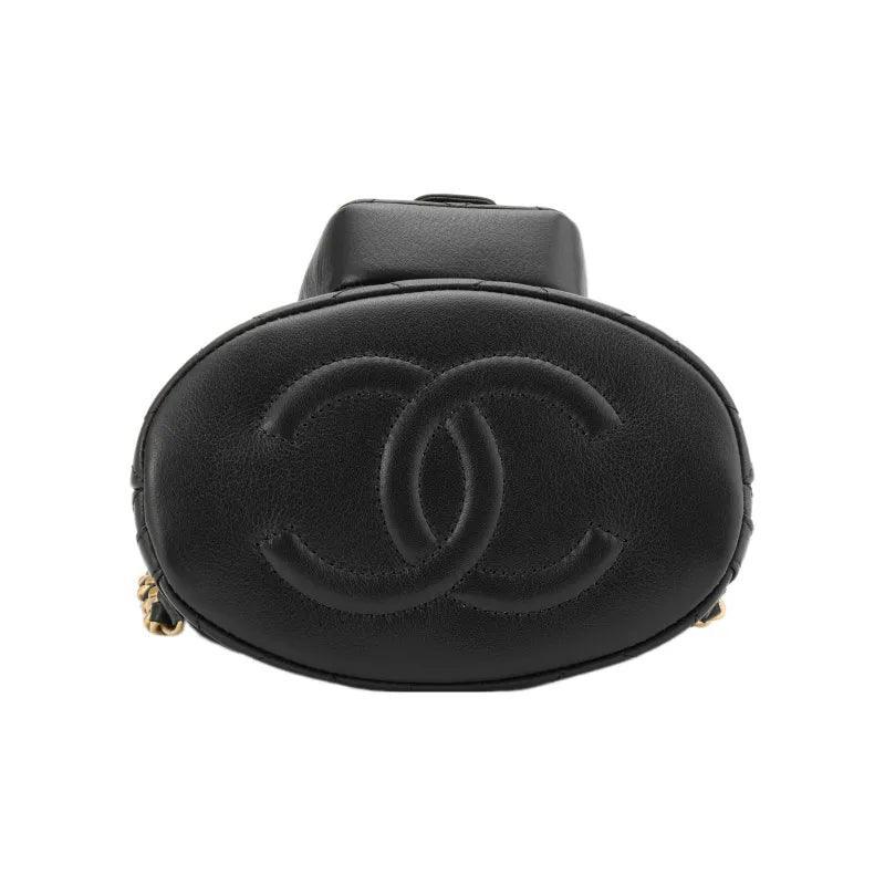 CHANEL Small Drawstring 23A Bucket Black - SleekGait